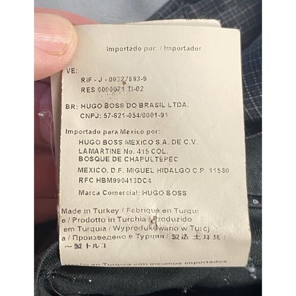 Hugo Boss James Brown US Flat Front Wool Dress Pants, Slacks. Check, 34X34.5 EUC - Picture 10 of 12